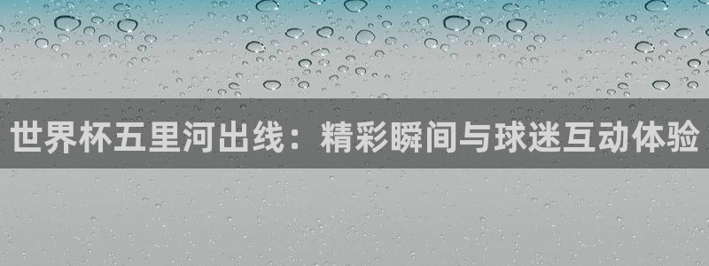 2026世亚预赛赛程表：世界杯五里河出线：精彩瞬间与球迷互动体验